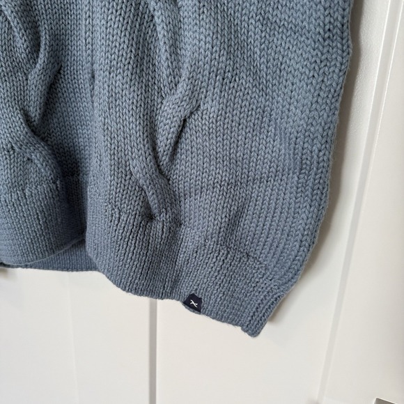 Brax Brian Cable knit Turtleneck Sweater NEW Wool Blend Size Large 50 Blue NWT - Picture 3 of 8